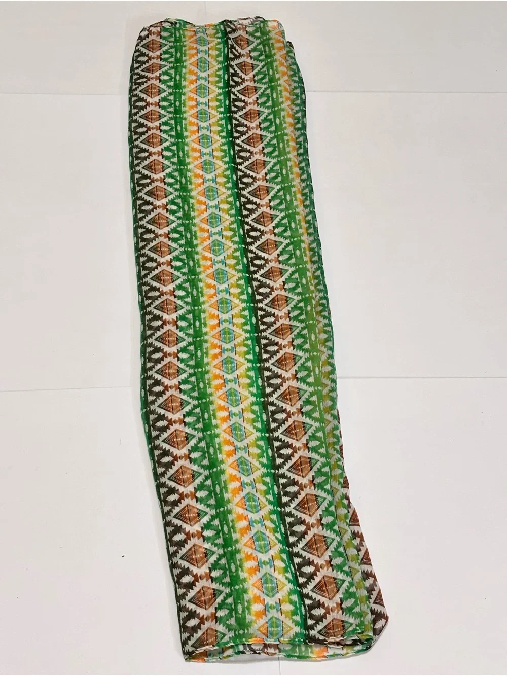 Green Geometric Infinity Scarf by